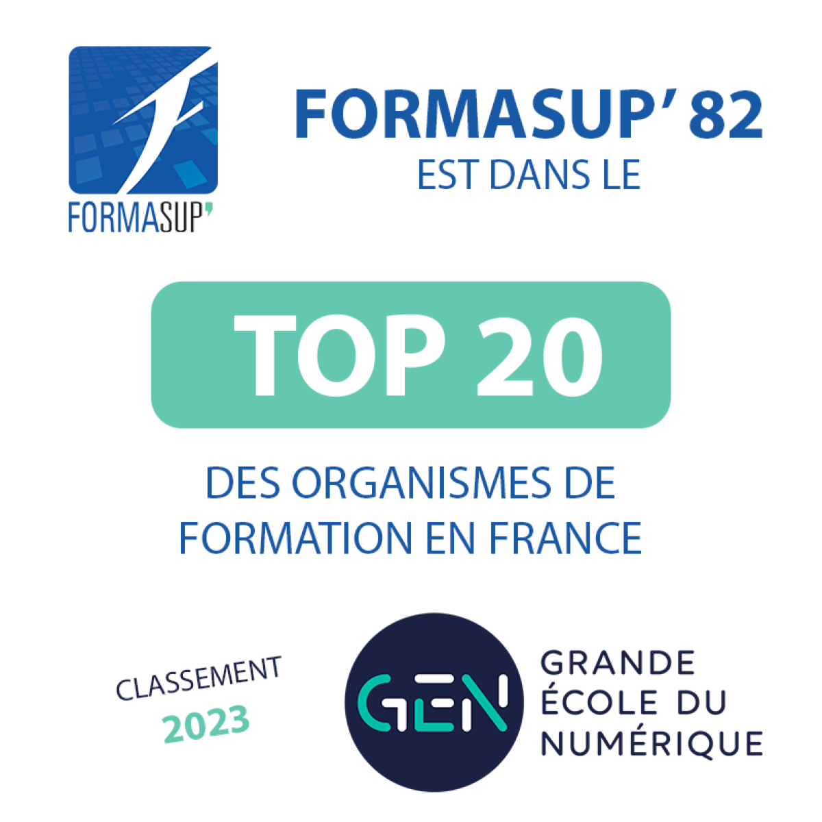 Formasup' 82 : Un Acteur Majeur dans le Top 20 des Organismes de Formation en 2023